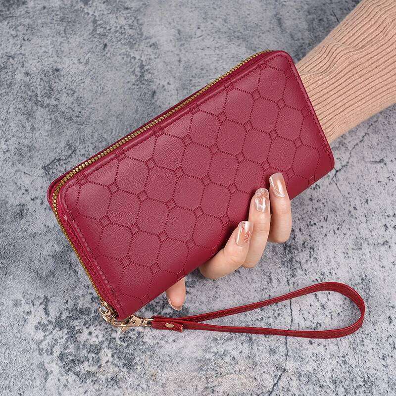 2024 new wallet Korean cute long coin purse large capacity lady multi-card zipper holding mobile phone bag female Z260205