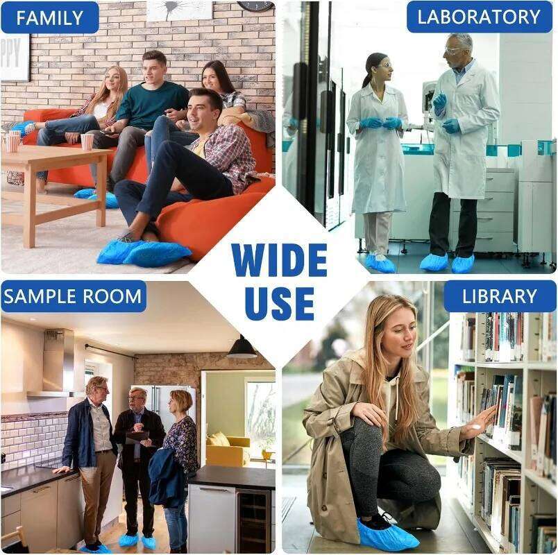 Wholesale Disposable Covers Plastic Waterproof Anti-slip Booties Home Travel Hotel Non-woven Shoe Cover Supplies S260204 735