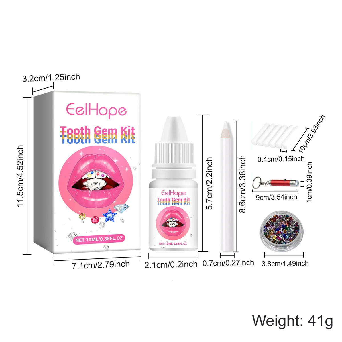 Teeth Gem Grills Set Hip Hop Party DIY Dental Diamonds Gift Kit Holiday Valentines Day Mothers Day Halloween Christmas 260130