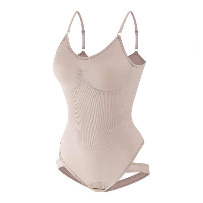 Seamless Shapewear T Body Shaping Waist Cincher Camisole Bodysuit Thong Panties One-Piece Plus Size Hip Lift Waist Trainer Tight Hollow Out