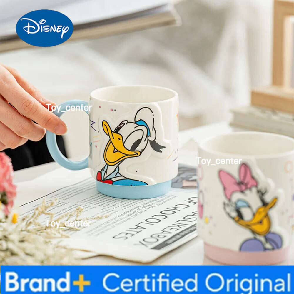 Disney New Donald Daisy Duck Two Colorful Water Cute Cups Cartoon Style Mug Home Office Daily Use Cup Set H260205