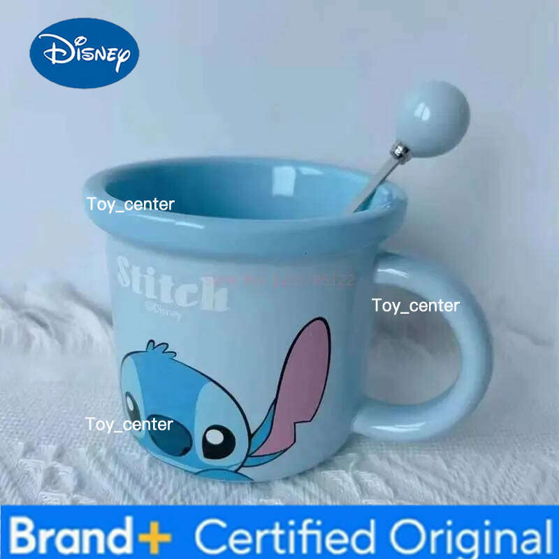 Disney 2025 Stitch Ceramic Mug Cute Cartoon Anime Character High Beauty Milk Coffee Water Cup for Home Office Ideal Birthday Gift H260205