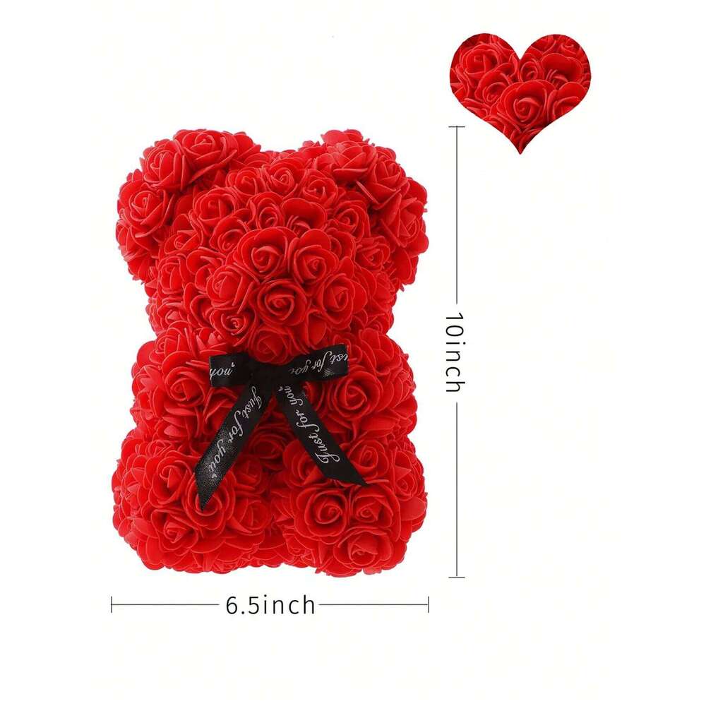 1pc 25m Artificial Flower Eternal Rose Teddy Bear for Mom Mother's Birthday Valentine's Day Anniversary Gifts & Decorations S260204
