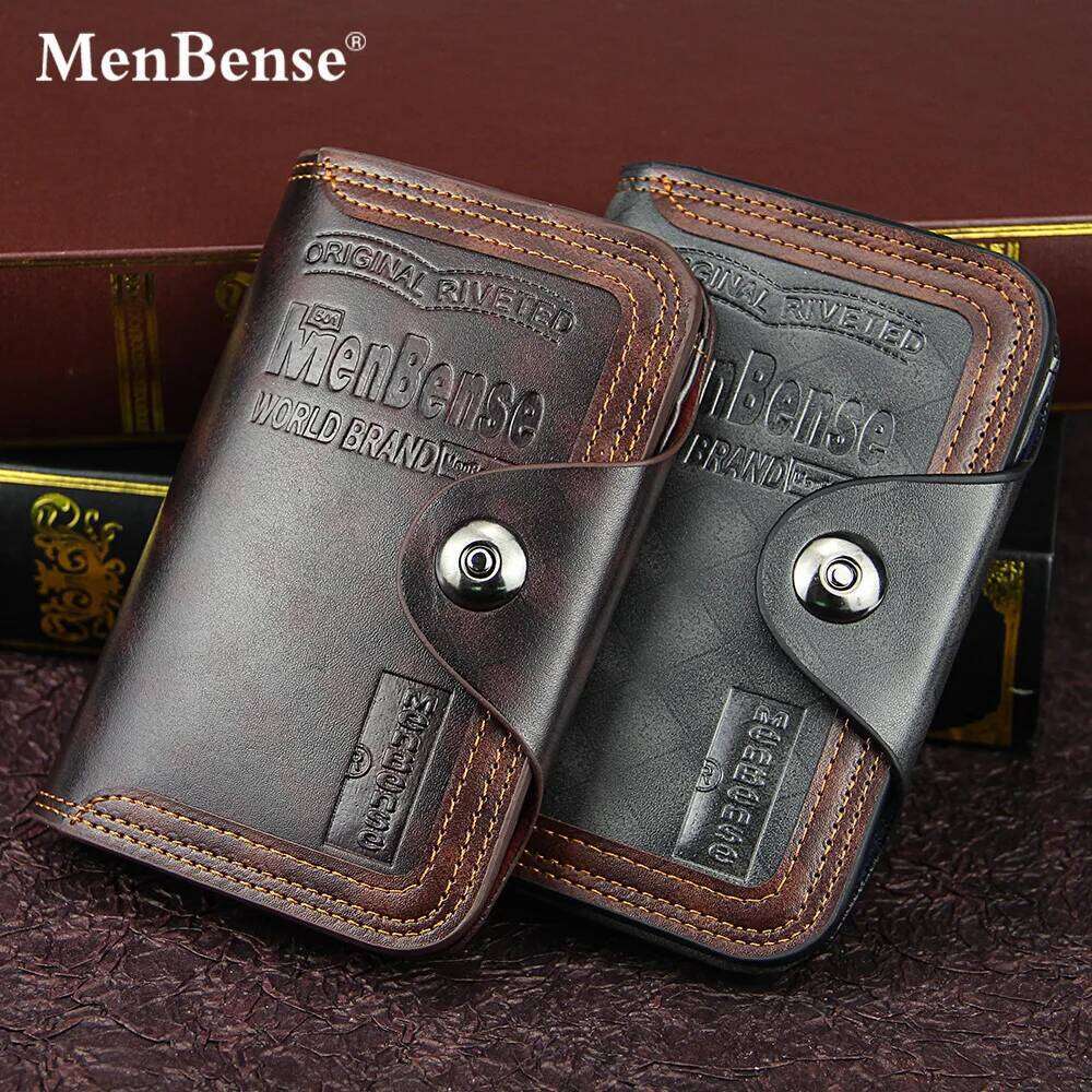 New Men PU Short Male Purse with Pocket Card Holder Brand Trifold Wallet Men's Clutch Money Bag Coin Purses Z260205