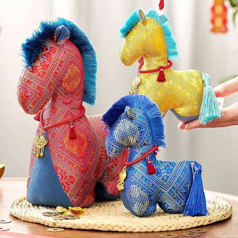 2026 Horse Decorations Lunar New Year Lucky Mascot Desktop Ornament Spring Festival Home Decor Party Gifts S260204