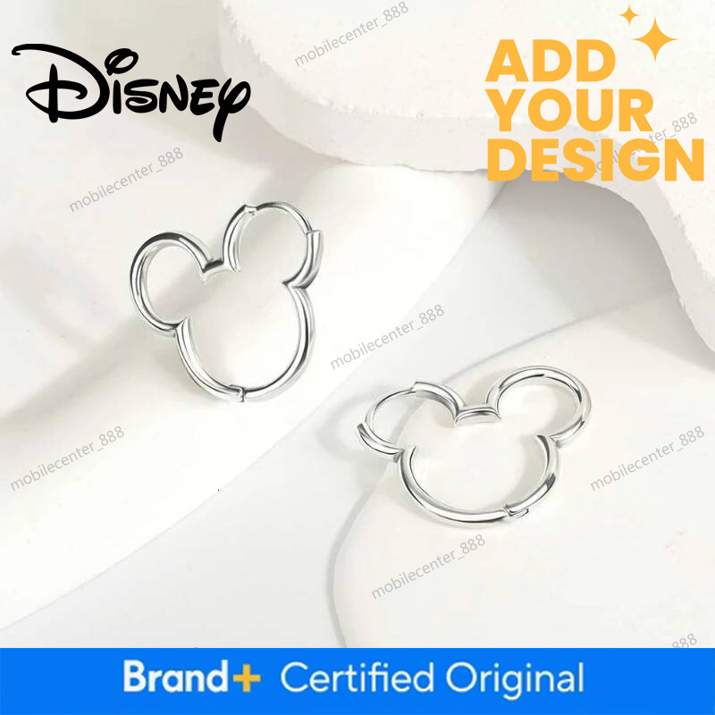 Designer Jewelry Original 925 Sterling Silver Disney Mickey Minnie Stitch plata de ley Ear Studs Earrings for Women luxury Jewelry Gifts