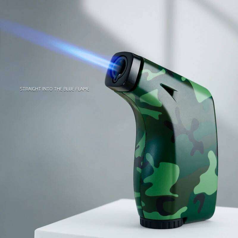 Fashion Mini Windproof Jet Flame Lighter, Refillable Butane Torch for Cigar & Outdoor, Portable Stylish Pocket Lighter S260207