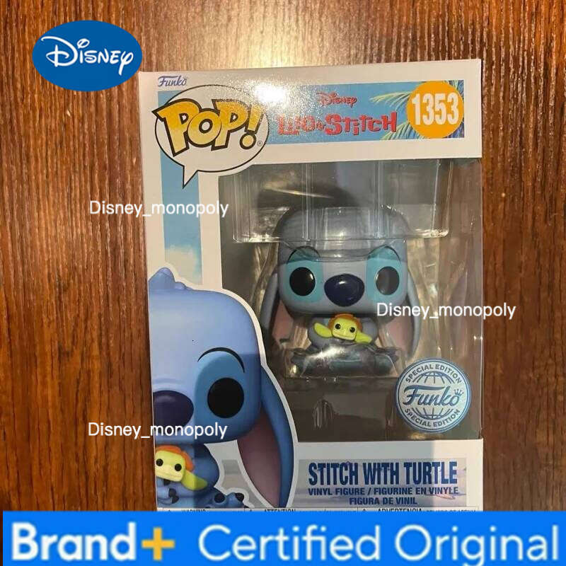 Disney Genuine Funko Pop Stitch #1353 #1229 Q Version Statue Doll Figurine Desktop Decor Model Collect Limited Edition Toys Kids Gift H260205