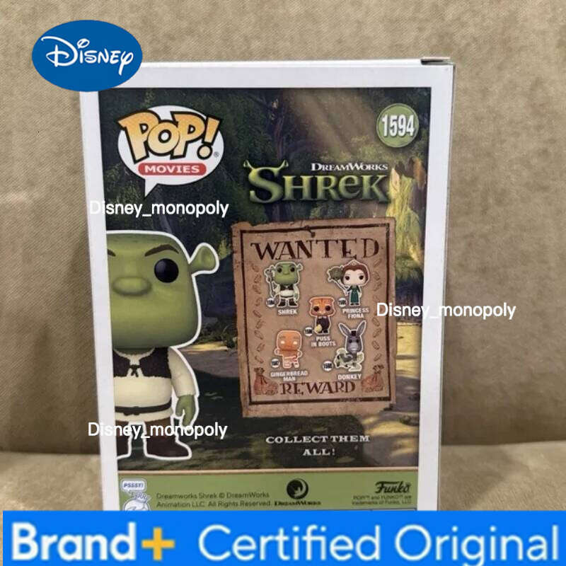 Disney Shrek Funko Pop Official Genuine Action Model #1594 Vinyl Sculpture Doll Limited Edition Collection Desktop Decoration Gift H260205