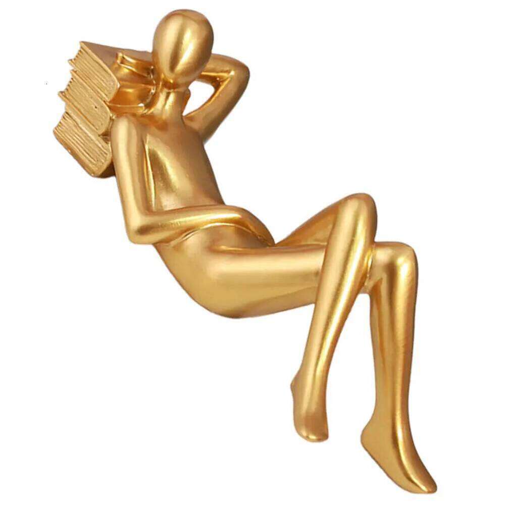 1pc Abstract Reader Sculpture Resin Modern Home Decor For Living Room Office Shelf Countertop Desktop Decoration Statue Ornament S260204