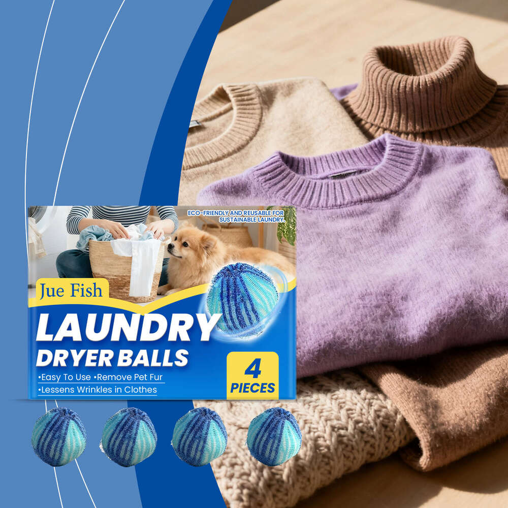 Jue Fish Laundry Pet Removal Animal Hair Clothes Household Convenient Portable Cleaning Ball S260203