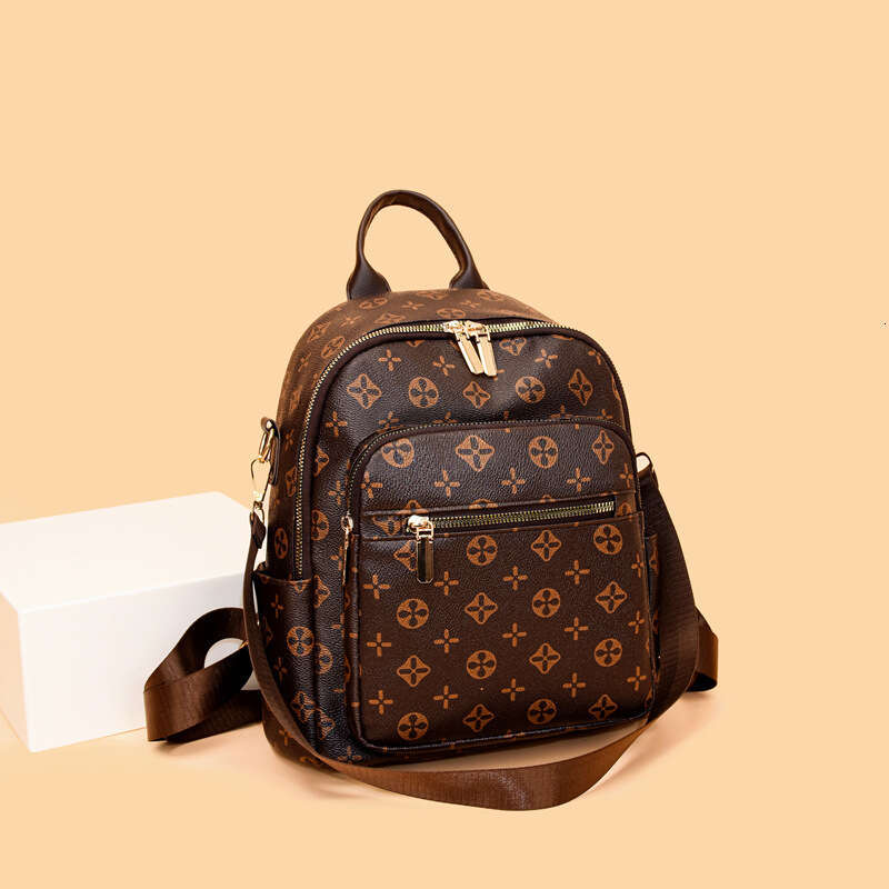 Designer brand bags Designer brand bags 2026 New Letter Print PU for Women Bag Fashion Casual Travel Large Capacity Backpack