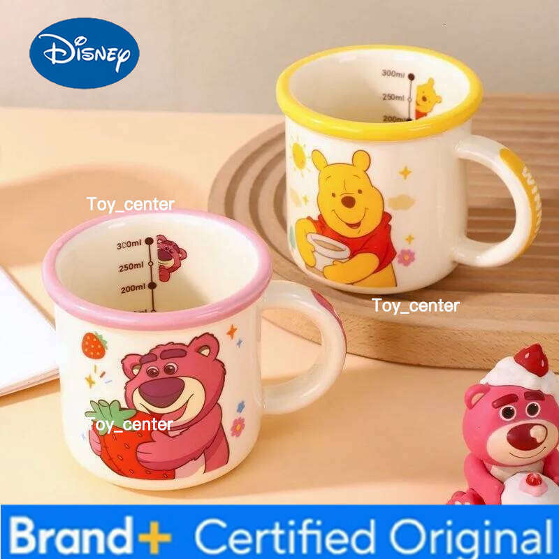 Disney Lilo&Stitch Ceramic Water Anime Winnie The Pooh Pattern Accessories Scale Mug Household Kawaii Breakfast Cup Gift H260205
