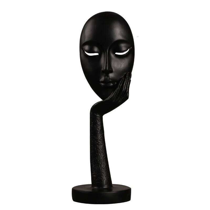 1Pc Modern House Decor Home Decoration Maison Accessories Thinker Mask Miniature Figurines for Living Room Office Corridor S260204