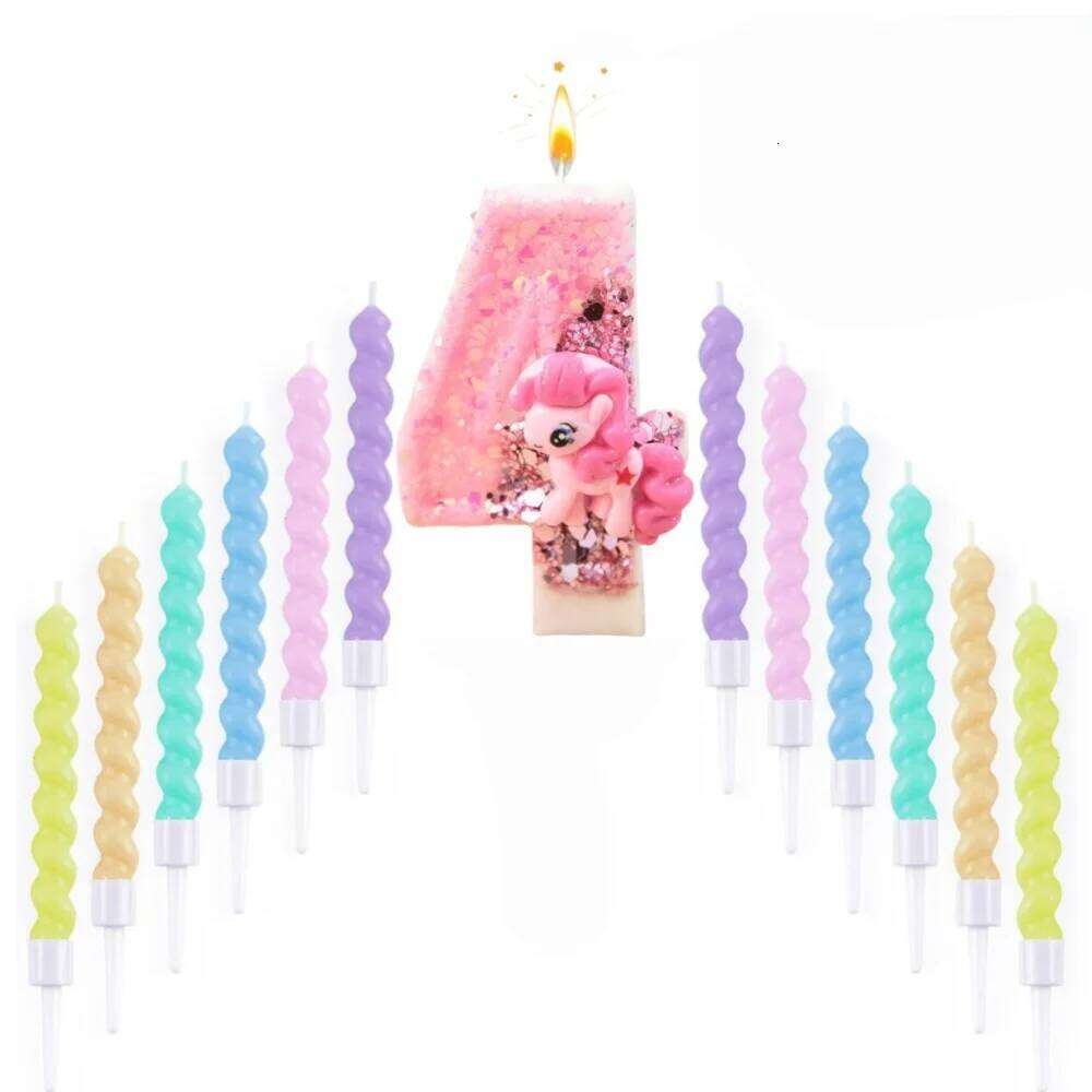 13Pcs New 0-9 Number Birthday Candles Premium custom tcartoon animals birthday cake digital party candle decoration S260204
