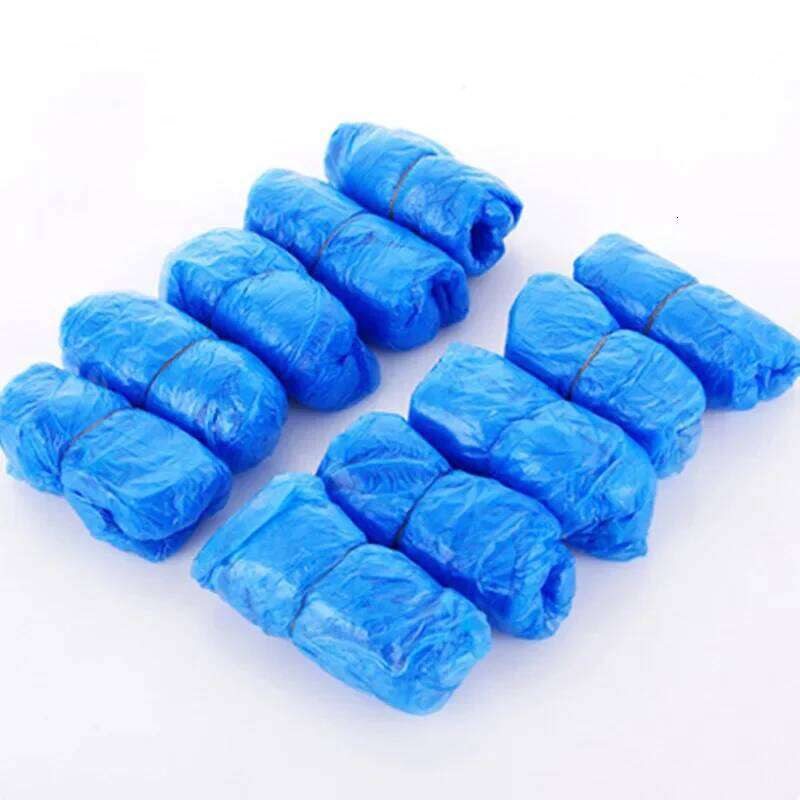 100Pcs Plastic Disposable Overshoes Outdoor Rainy Day Carpet Cleaning Cover Waterproof Shoe Covers S260204