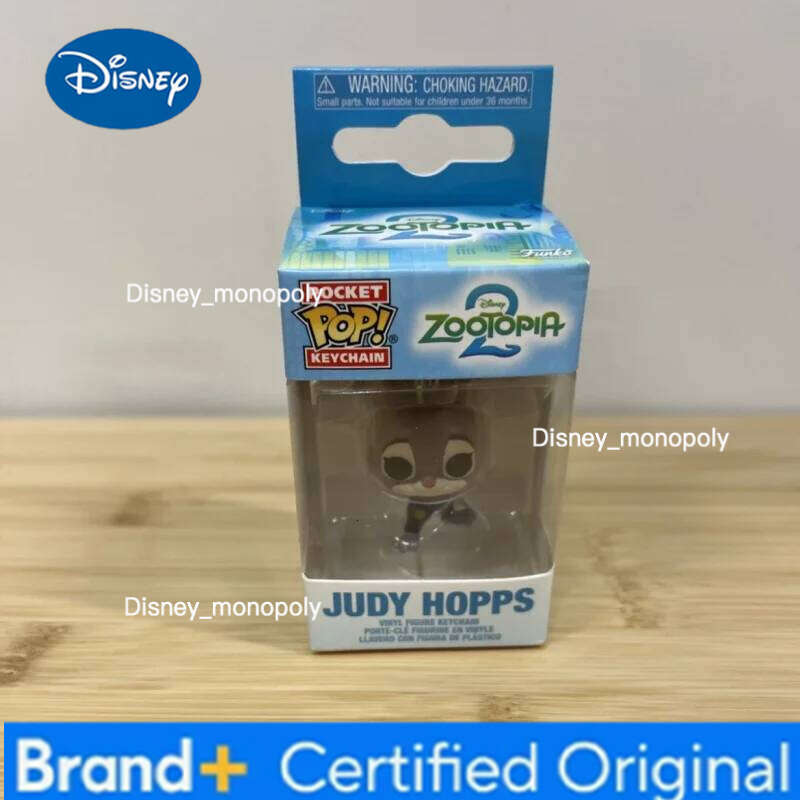 Disney Official Genuine Funko Pop Zootopia Keychain Judy Hopps Nick Wilde Action Doll Model Backpack Pendant Decoration Anime Fan Gift H260205