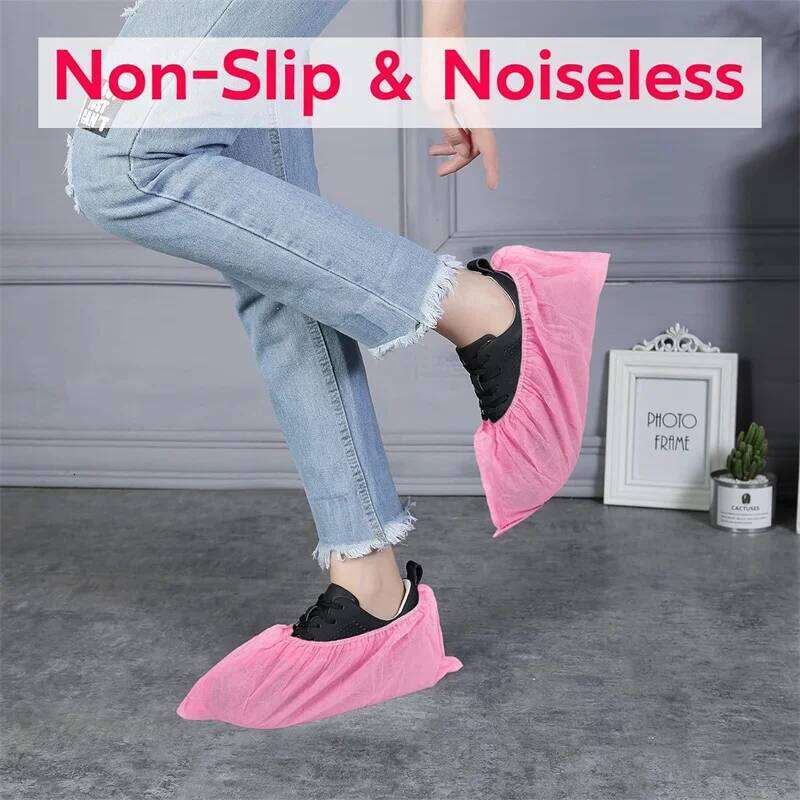 Disposable 100PCS Non-Slip Boot Durable Shoe Booties Covers for Indoor Home Construction Carpet Floor Travel S260204
