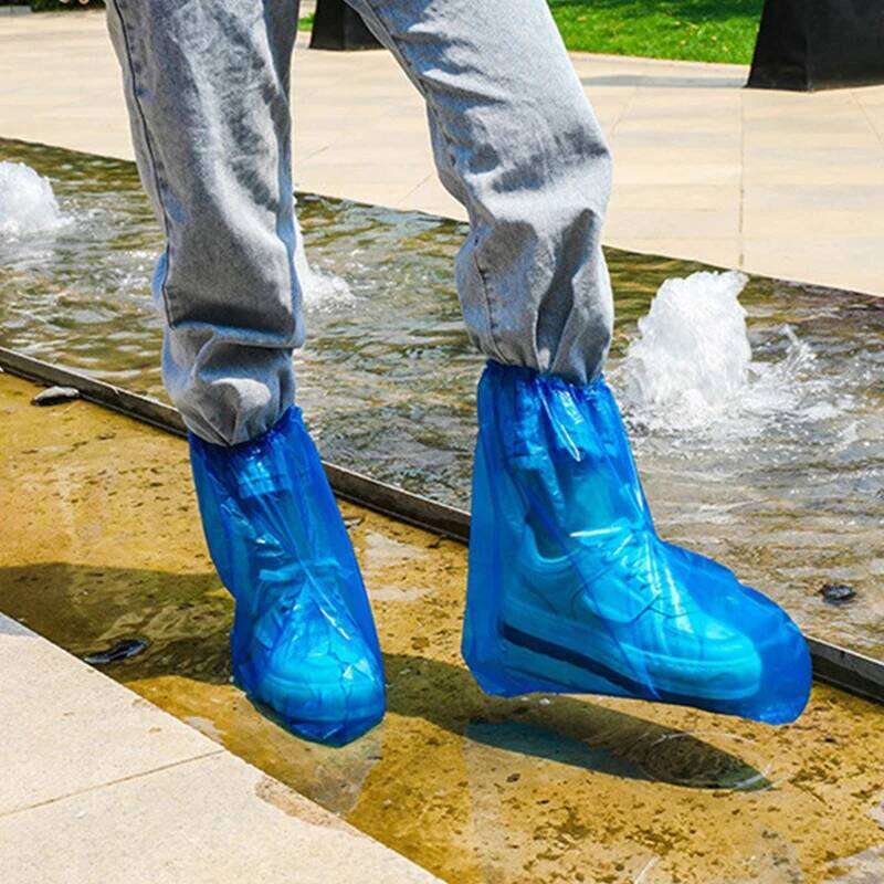 Disposable Shoe Covers Waterproof, Anti-Slip, Thickened and Wear-Resistant - Transparent Plastic Booties for Children in Rainy S260204
