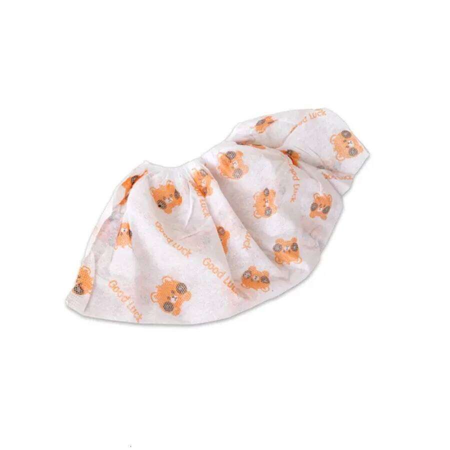 50PCS Cute Bear Disposable Shoe Covers Waterproof Non-Slip Nonwoven Booties Indoor Home Use S260204