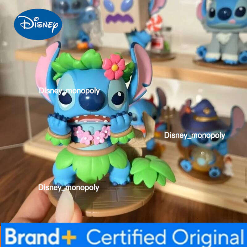 Disney Genuine Stitch Blind Box Garage Kit Cartoon Doll Toy Desktop Ornament Kawaii Halloween Decoration Holiday Surprise Gifts H260205