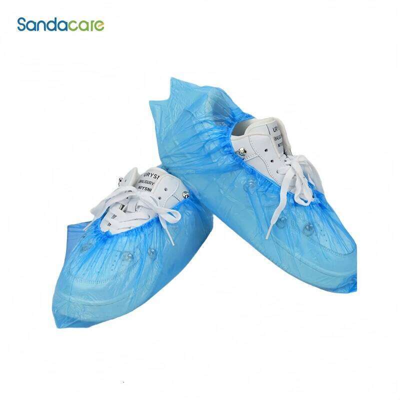 200 piece shoe disposable waterproof dustproof thickened plastic cleaning overshoes one size foot cover for home S260204