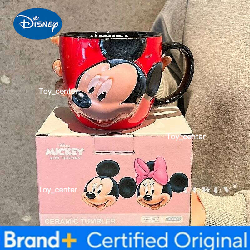 Disney Minnie Mickey Girl Anime Cartoon Cup Creative Pattern Couple Milk Drinking Coffee Ceramic Mug Birthday Gifts H260205
