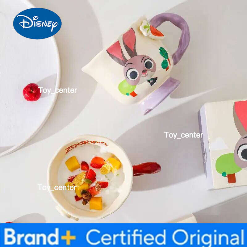 Disney New 380ml Cute Cartoon Anime Zootopias Porcelain Mug Household Office Tea Milk Coffee Water Ceramic Cup Children Birthday Gift H260205