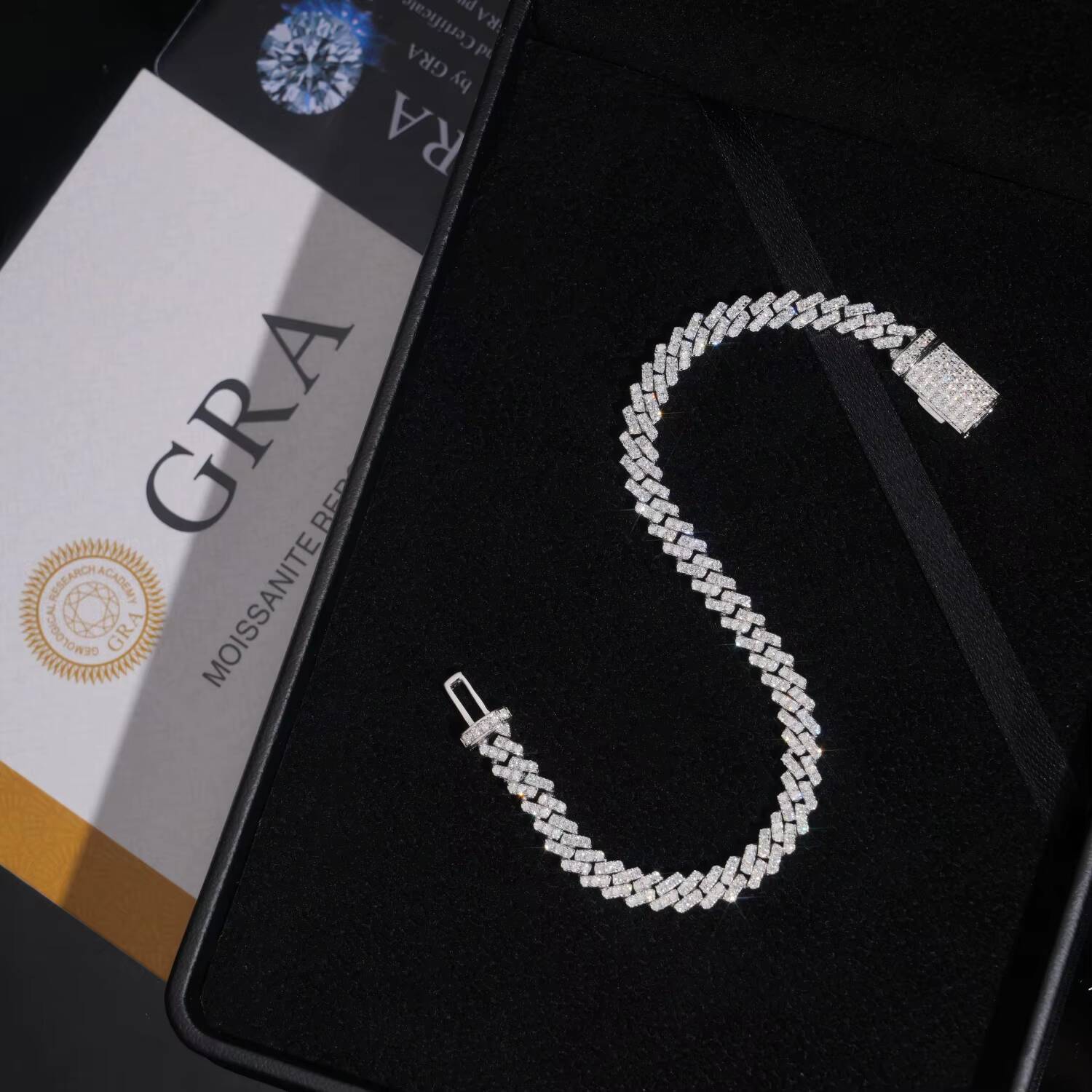 One Row 5mm Smallest Cuban Chain Iced Out Jewelry Moissanite Cuban Necklace Bracelet Custom Hip Hop Diamond Cuban Links