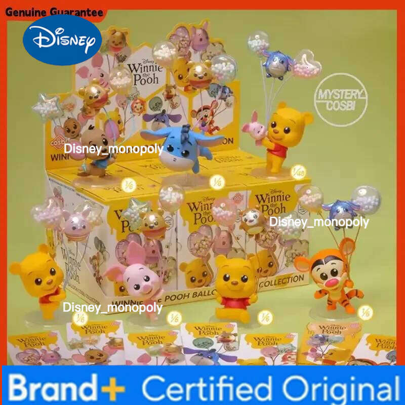 Disney Hot Toys Cosbi The Pooh Balloon Series Blind Box Collection Model Anime Figure Eeyore Tigger Winnie Piglet Toy H260205