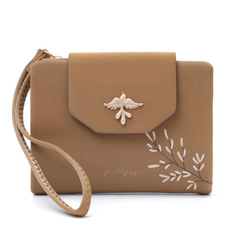 Women Short Folding Wallet Cute Bird Metal Swallow Ladies Zipper Coin Purse Female Small Clutch Money Bag Holder Z260205