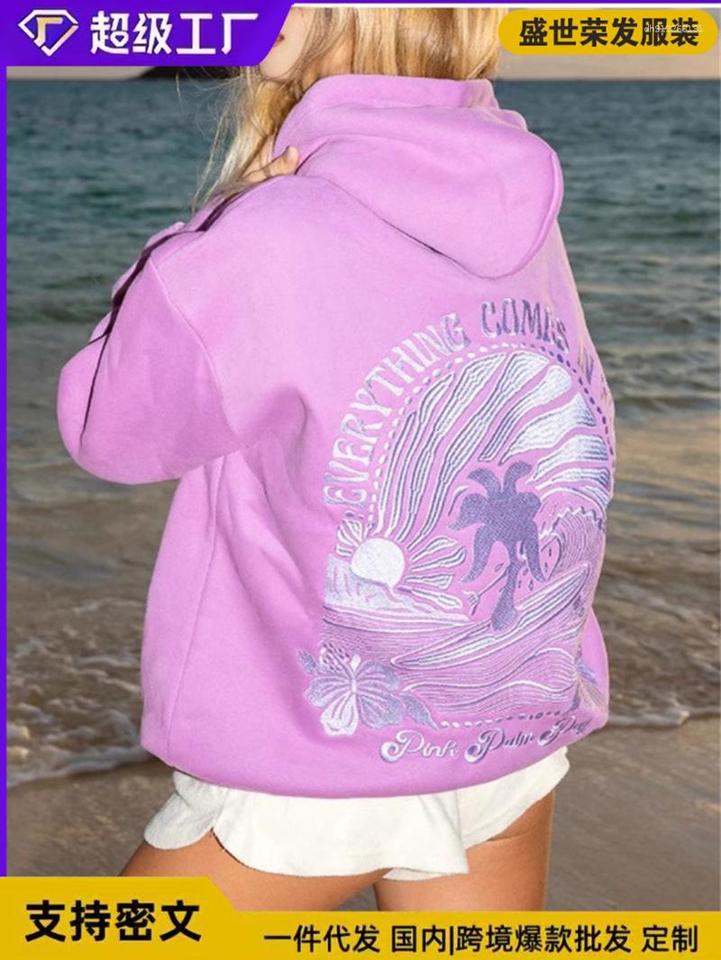 Women's Hoodies -Selling Professional Printed Ding Z Cross-Border Foreign Trade European Size Sweatshirt With Dropped Shoulder Sleeves And