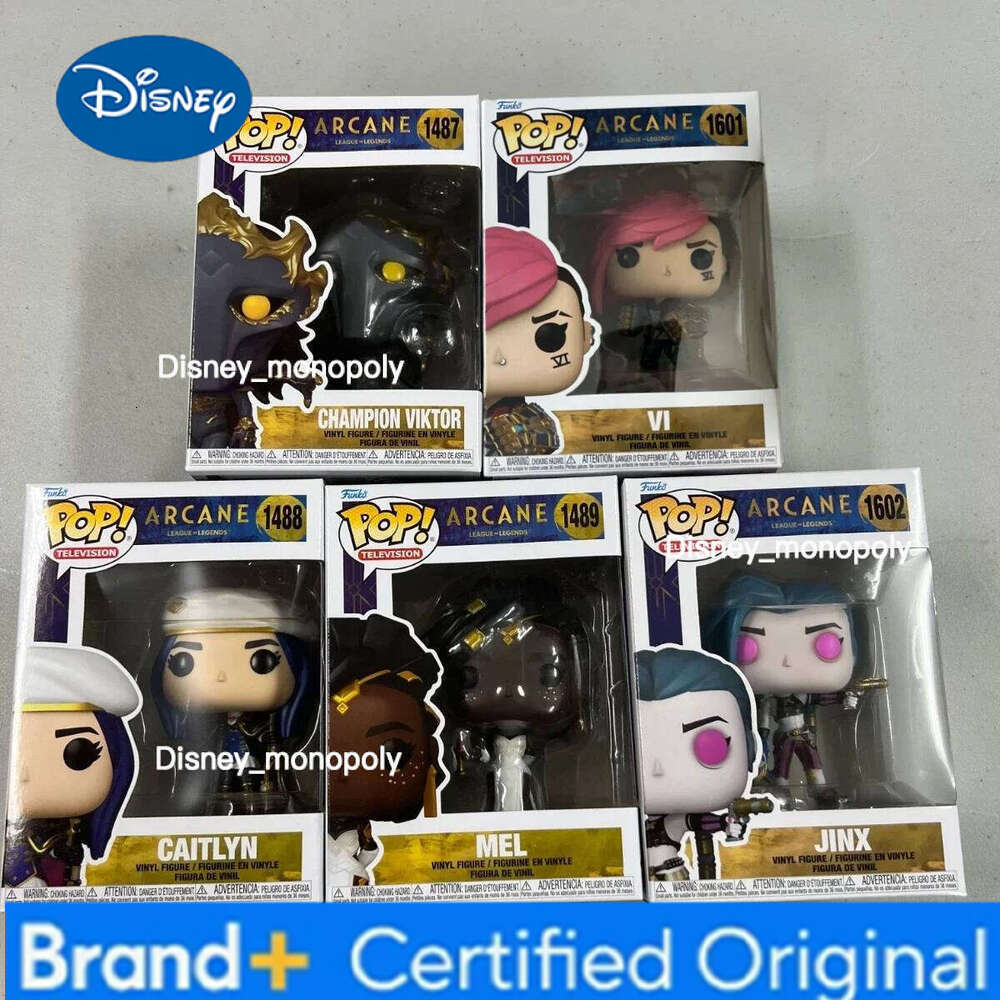Disney FUNKO POPJinx Vi Caitlyn Mel Viktor Anime ArcaneLeague of Legends Limited Edition Vinyl Figure Collect Decoration Toy H260205