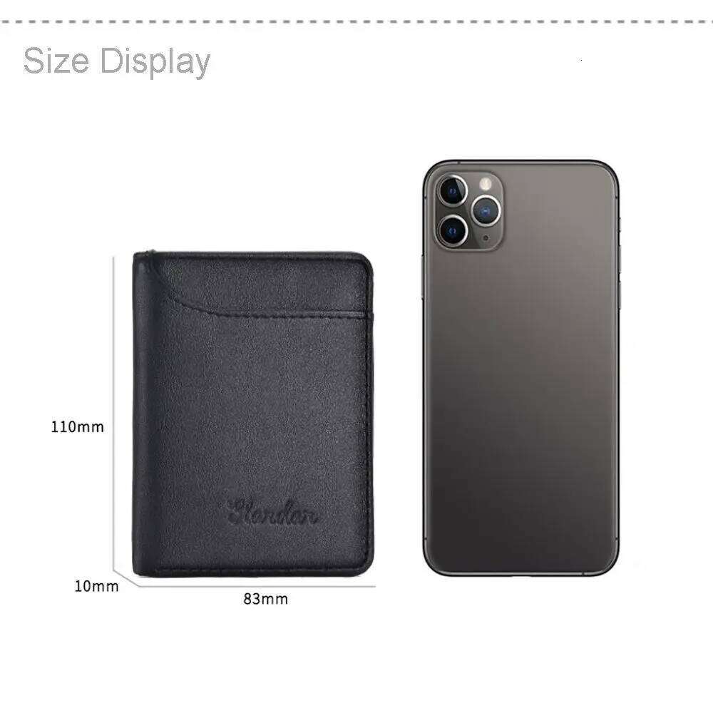 Bussiness Short Skin Wallets PU Leather Money Clips Thin Wallet For Men Purses ID Card Holder Fashion Z260205