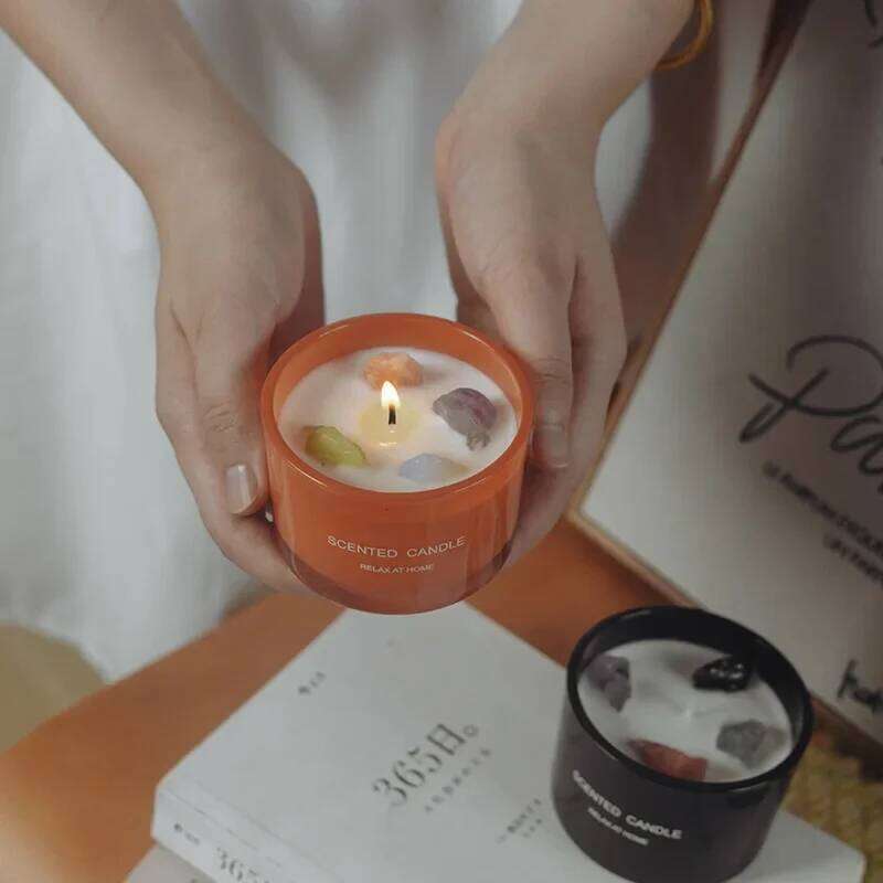 1pc Artificial Crystal Scented Candle For Air Refreshing, Yoga Meditation Home Atmosphere Decoration Gift for Friends H260205