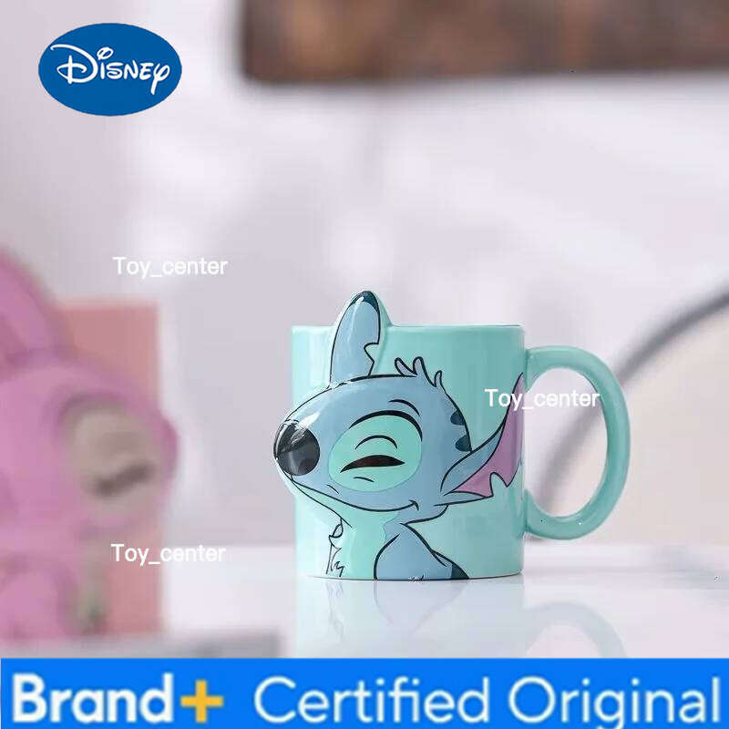 Disney Cartoon Stitch Shaped Ceramic Coffee Home Office Anime Couple Fashion Mug Mouthwash Cup For Couples Creative Cartoo H260205