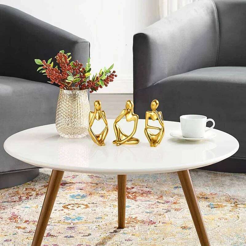 Modern Nordic Abstract Thinker Statue Resin Figurine Office Home Decoration Desktop Decor Crafts Art Mini Sculpture Accessories S260204