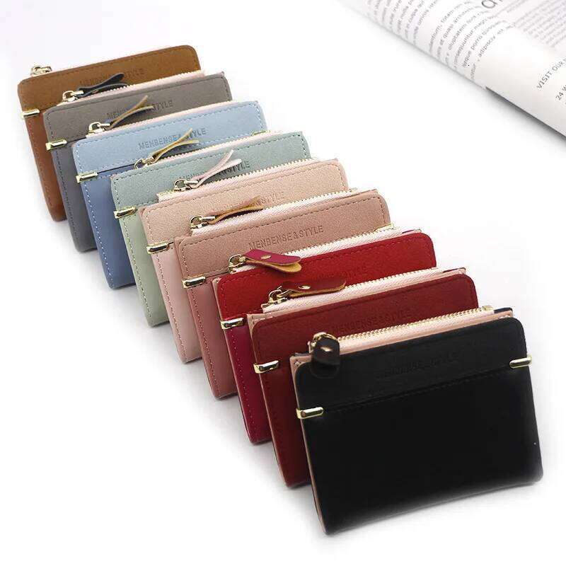 Women's Short Pink Coin Purse Fashion Wallets Woman Card Holder Small Ladies Wallet Female Hasp Mini Clutch for Girl Z260205