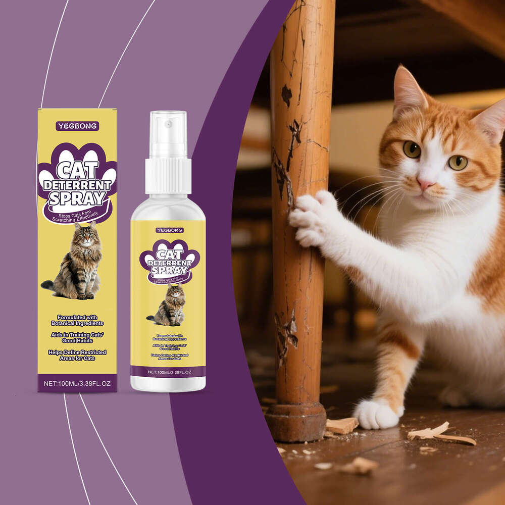 YEGBONG Scratch Deterrent Spray Gentle Formula Comfortable Cat Behavior Guidance Furniture Protection S260203