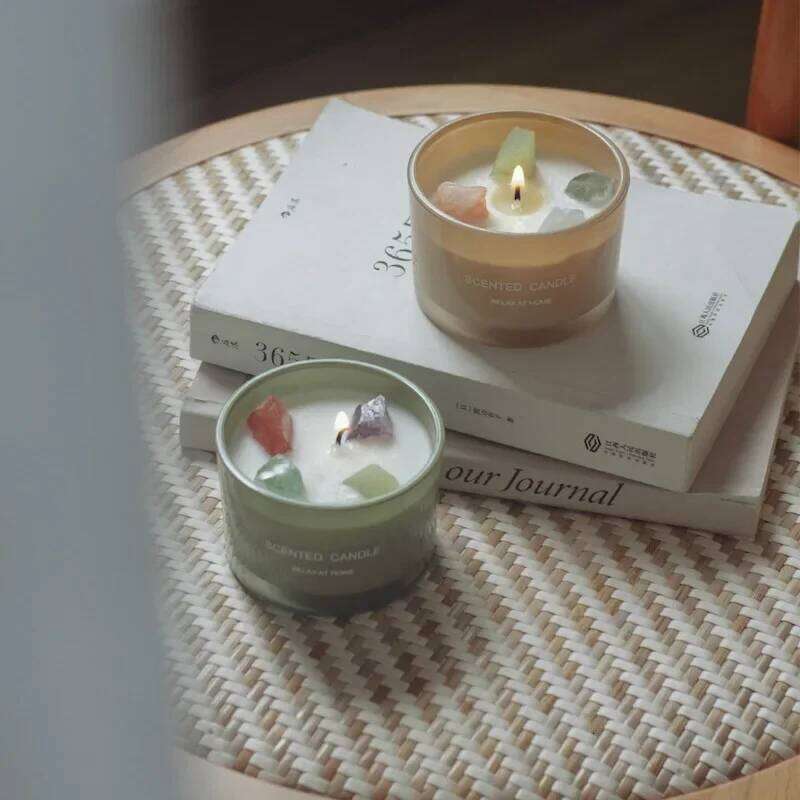 1pc Artificial Crystal Scented Candle For Air Refreshing, Yoga Meditation Home Atmosphere Decoration Gift for Friends H260205