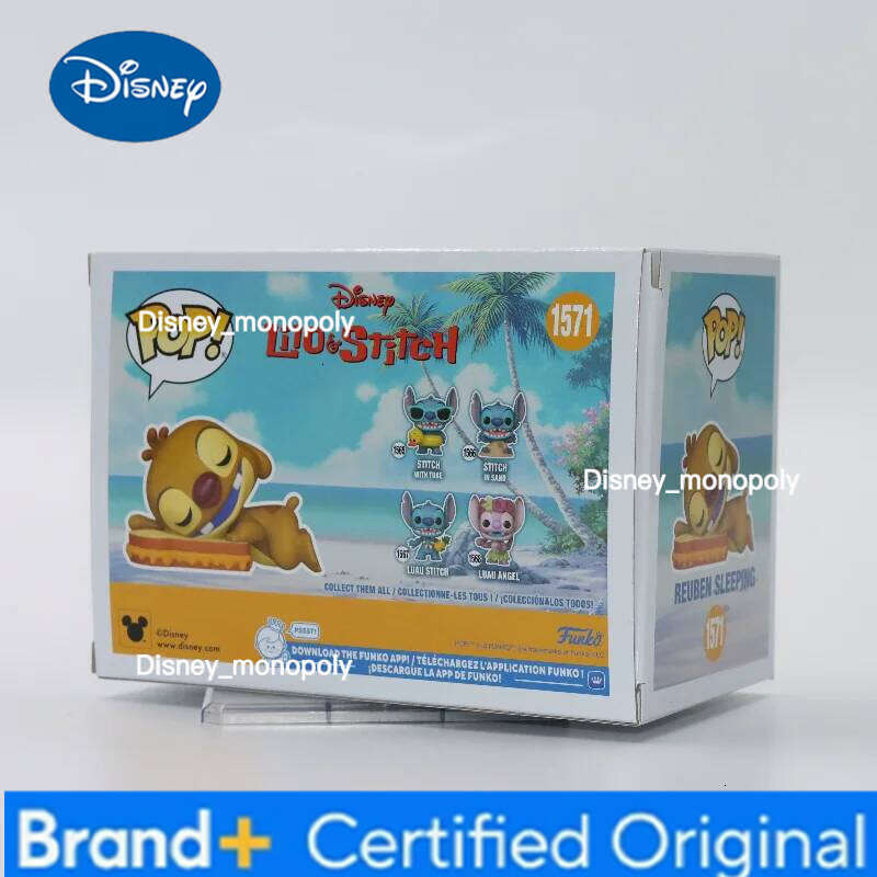Disney Original Funko Pop Lilo & Stitch #1571 Action Doll Model Toy Gift Vinyl Figure Limited Edition Sculpture Decor H260205