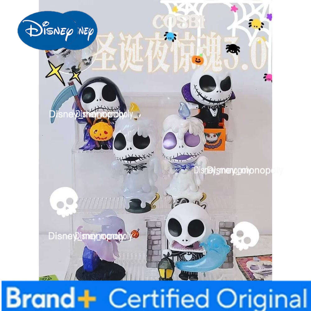 Disney New Hot The Nightmare Before Christmas V3 Cosbi Collectible Jack Skellington Figures Blind Box Halloween Gift Surprise Toys H260205