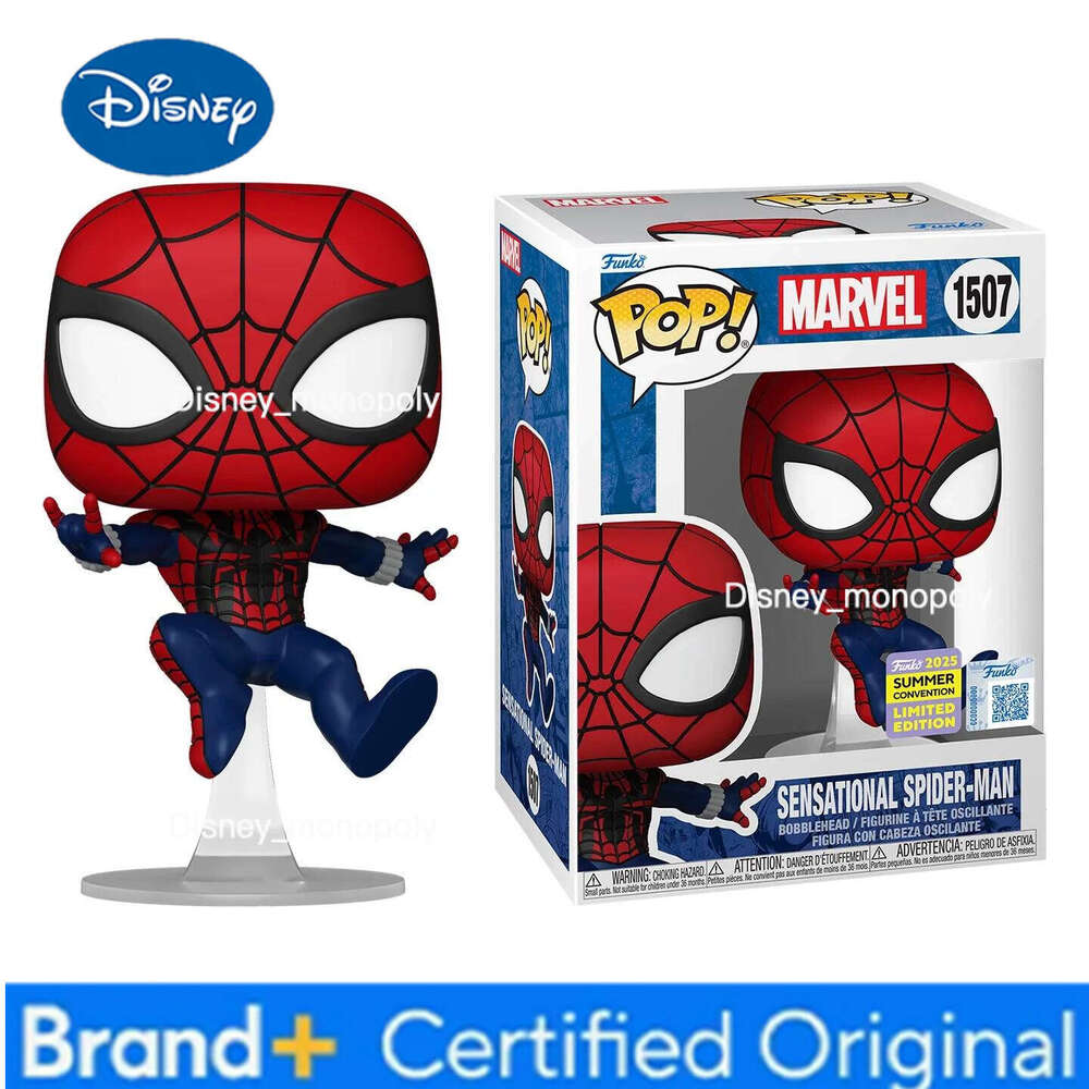 Disney Funko Pop Comics & Superheroes Sensational Spider-Man 2025 Summer Convention Limited Edition Toys for Boys Gift Collectible H260205