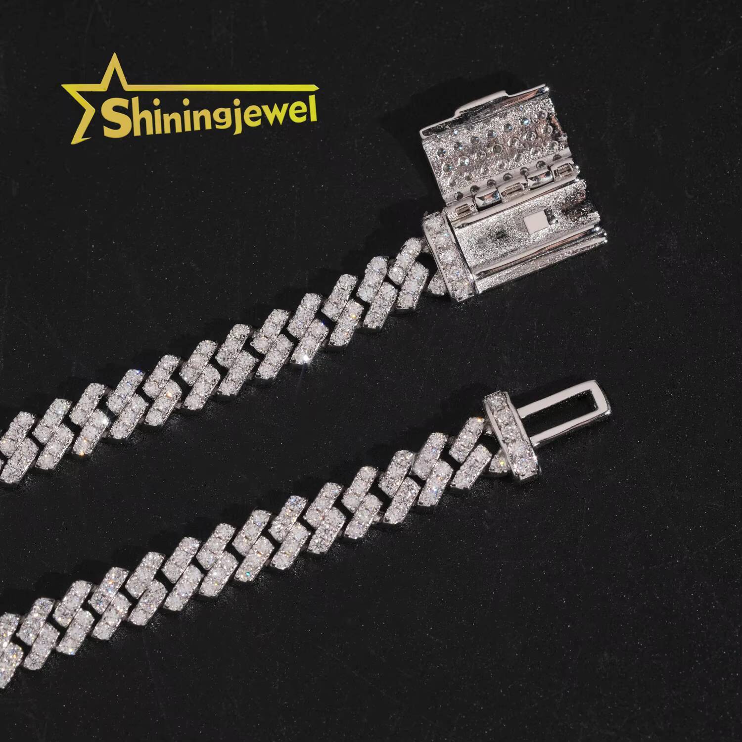 One Row 5mm Smallest Cuban Chain Iced Out Jewelry Moissanite Cuban Necklace Bracelet Custom Hip Hop Diamond Cuban Links