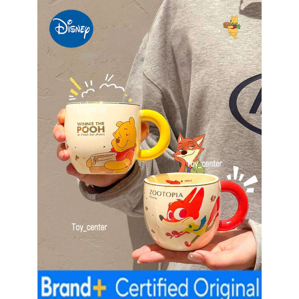 Disney Cartoon Ceramic Mug New Design Winnie The Pooh Large Capacity Water Cup For Office Home Milk Coffee Cups H260205