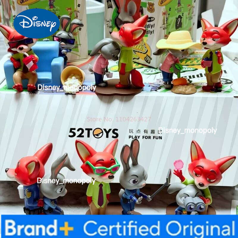 Disney New Hot 52TOYS Zootopia Blind Box Best Partners Series Anime Figures Trendy Toys Ornaments Collection Girl Boy Birthday Xmas Toy H260205