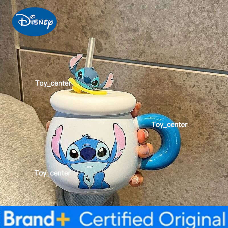Disney Stitch animation themed creative ceramic mug girls, suitable for office use or home, perfect as a birthday gift. H260205
