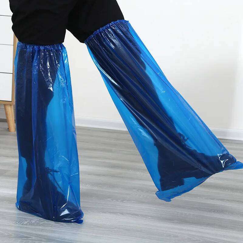 Disposable Plastic Shoe Thickened Long Footwear Boot Covers Shoes Cover Rain Waterproof S260204 08c