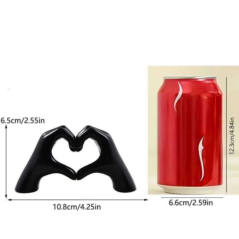 1pc Gesture Decoration Heart Finger Statue Modern Art Sculpture Decor Love Figurines Bedroom Home Desktop Wedding ornaments S260204