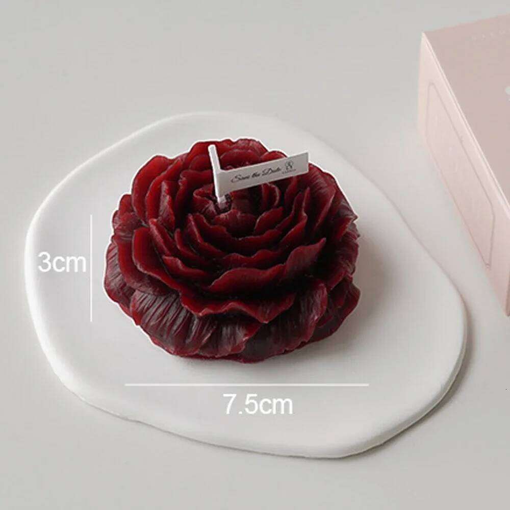 1 piece of 90g/3.17oz peony shaped low-temperature aromatherapy candle is perfect for couples to play SM style soy drip wax S260204
